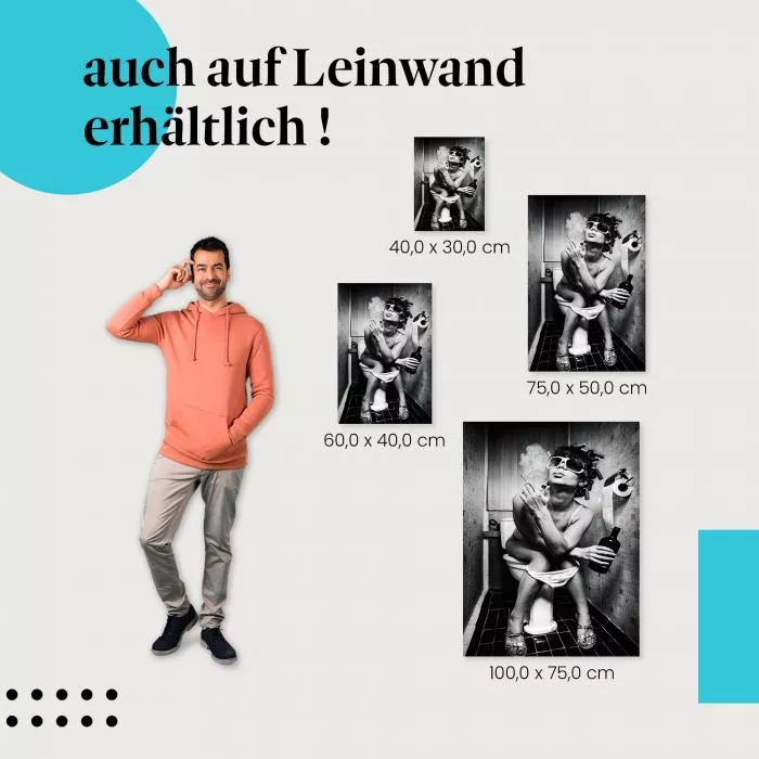  Humor: Frau auf Toilette | Postereck 0423